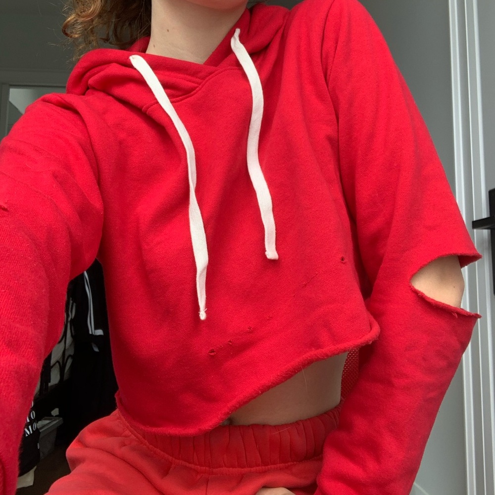 F21 Reworked Cropped Sweater - Picture 3 of 8